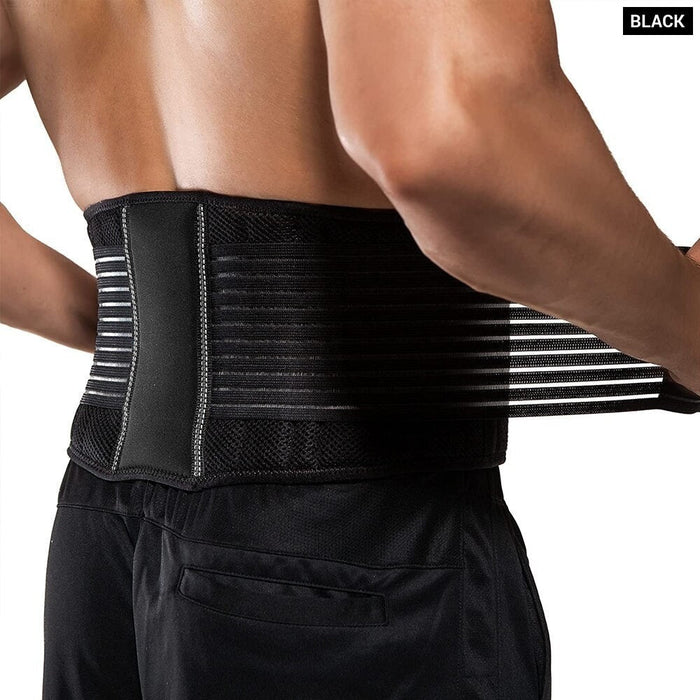 Gym Adjustable Compression Back Brace Belt or Men Women Back Pain Relief Herniated Disc