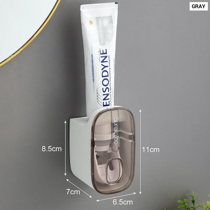 1 PCS Automatic Toothpaste Dispenser Bathroom Accessories Wall Mount Lazy Toothpaste Squeezer Toothbrush Holder