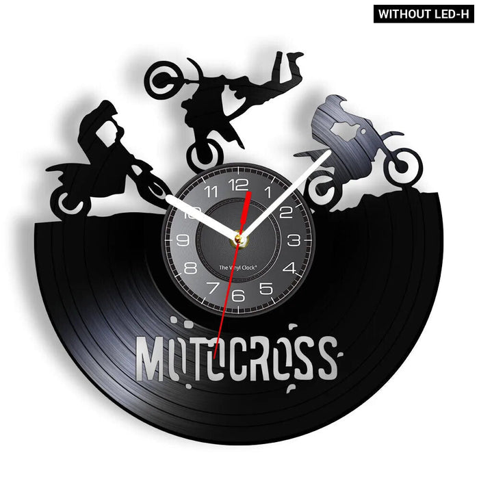 Motocross Vinyl Record Wall Clock