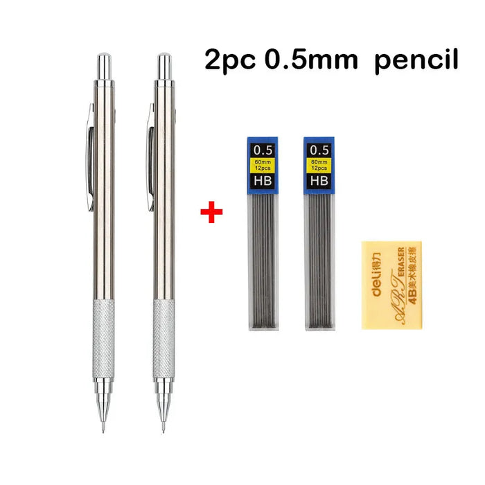 Full Metal Mechanical Pencil Set 0.3 To 2.0Mm Art