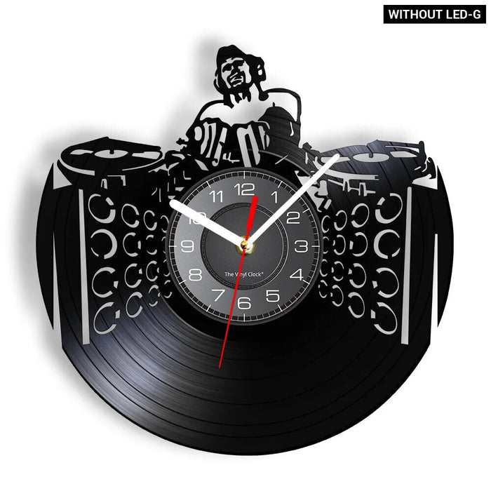 Retro Dj Vinyl Record Wall Clock For Music Lovers