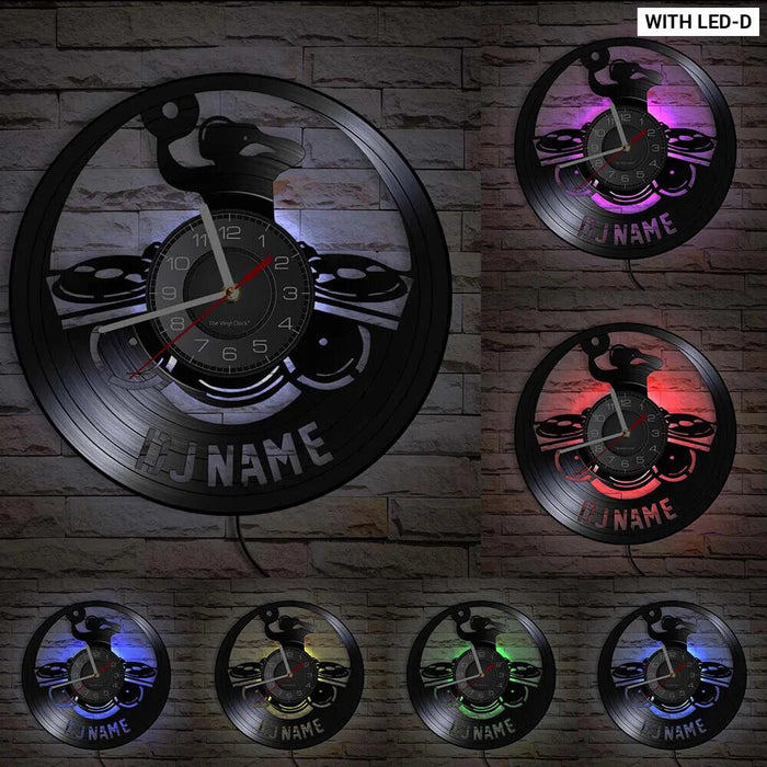 Personalized Dj Vinyl Record Wall Clock