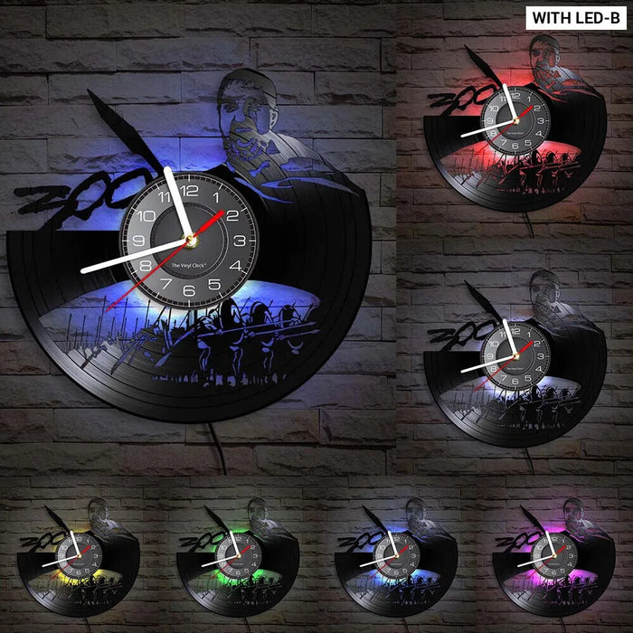 300 Spartans Vinyl Record Wall Clock