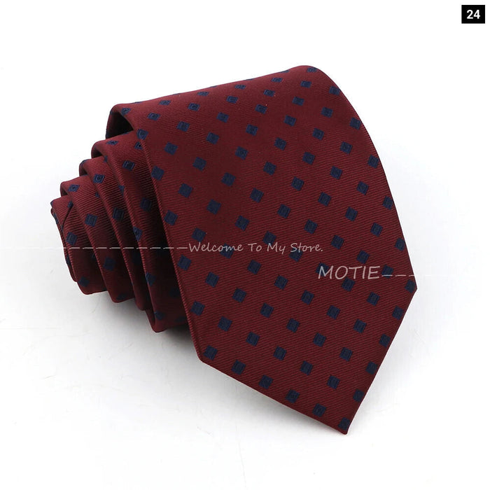 Brown Striped Mens Necktie For Weddings Parties And Daily Wear