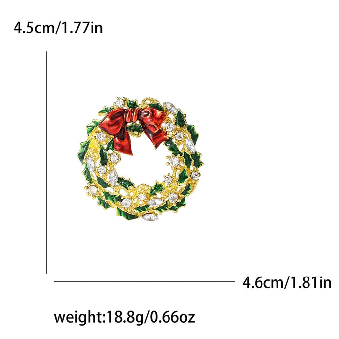 Christmas Enamel Pin Garland Badge Womens Brooch