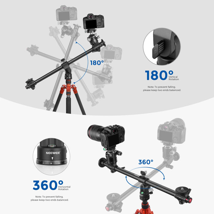 Adjustable 360° Rotatable Tripod Extension Arm For Camera Photography 76Cm