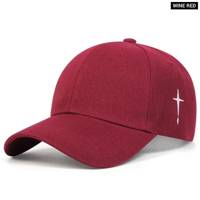 Adjustable Baseball Cap / Hat Cross Embroidery For Outdoor Wear