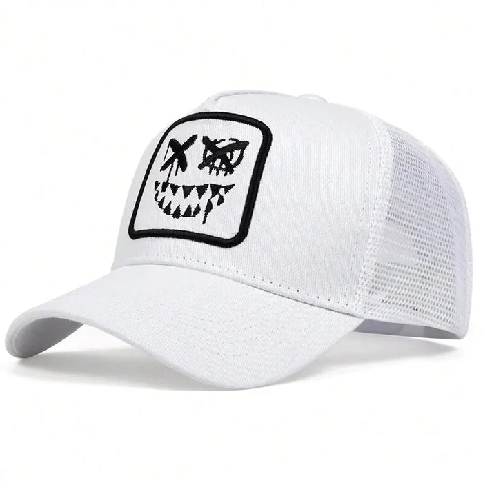 Smiling Teeth Embroidered Baseball Cap Outdoor Sun Hat