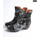 Autumn Womens Fashion Leather Printing Short Boots