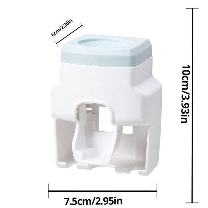 Automatic Toothpaste Dispenser Creative Wall Mount and Small Toothbrush Holder Toothpaste Squeezer for Family Shower Bathroom