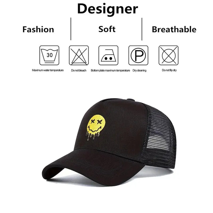 Smiling Face Print Baseball Cap / Hat For Outdoor Wear