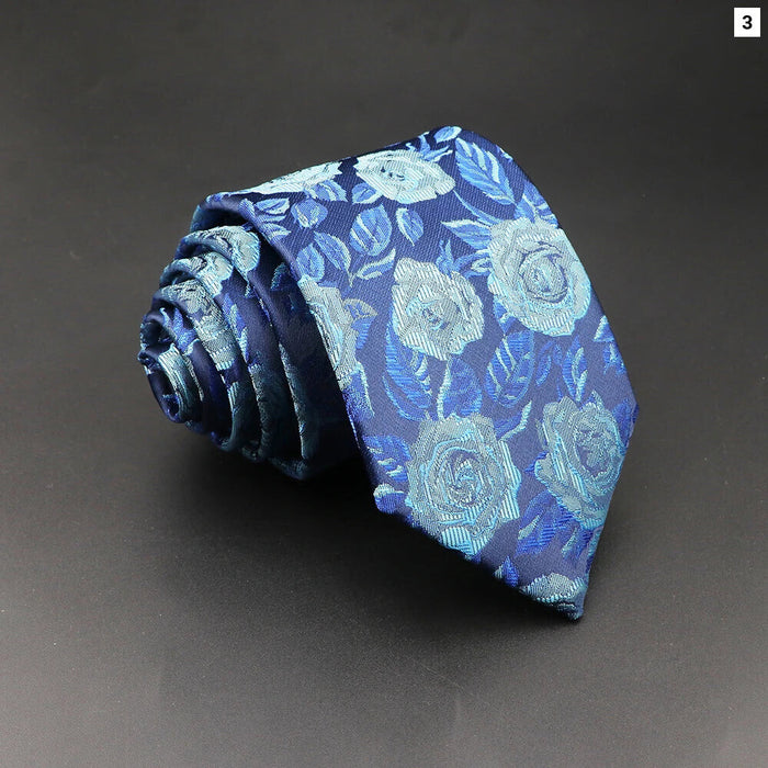 Floral Rose Tie For Men For Parties Business And Daily Wear