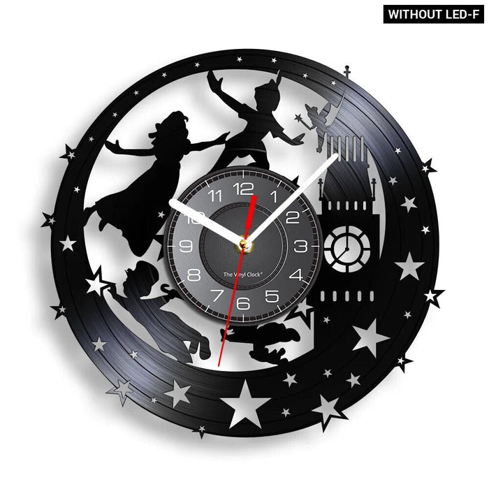 Neverland Vinyl Record Clock