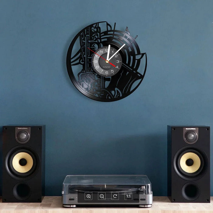 Brass Vinyl Record Clock