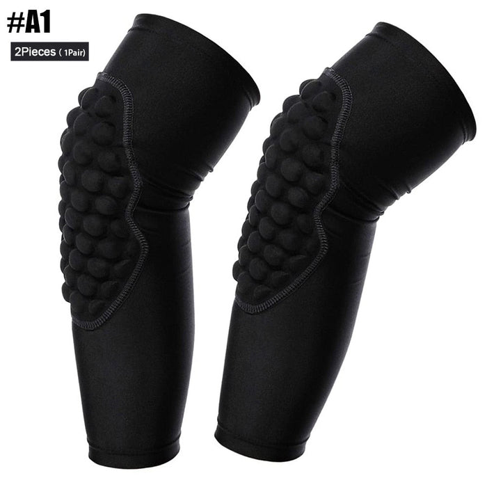 1 Pair EVA Anti-collision Leg Protector Knee Pads For Outdoor Sports Basketball Football