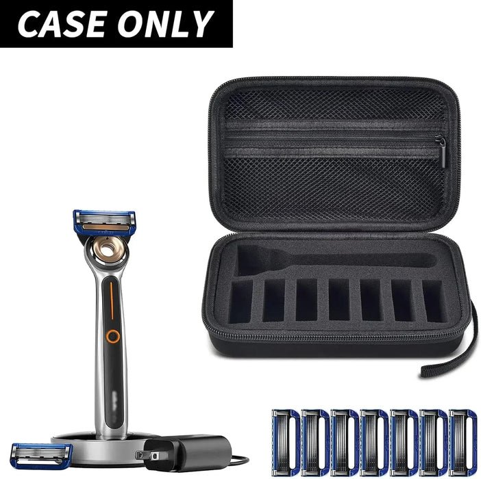 Travel Case For Gillette Heated Razor Starter Shave Kit Holder Blade Refill Storage Clipper Guards