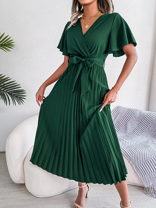 V Neck Chiffon Maxi Dress for Women