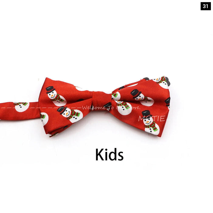 Christmas Bowtie Snowflake Pattern Polyester Parent-Child Wedding Party Accessories