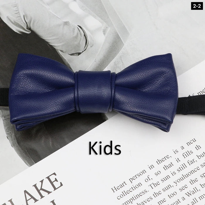 Leather Butterfly Bow Tie Set For Parties Weddings And Business Male And Female 40+ Colours