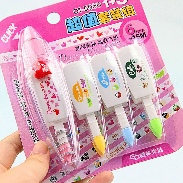 4 Piece Correction Tape Refill Set