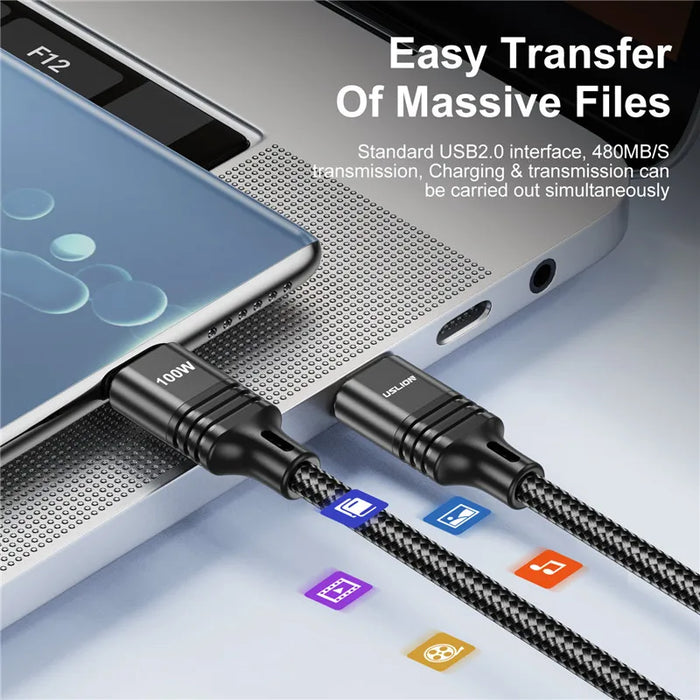 100W Usb C Pd Charging Cable For Samsung S22 S21 Xiaomi 12T Pro