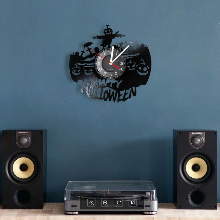 Handmade Gothic Vampire Bat Wall Clock