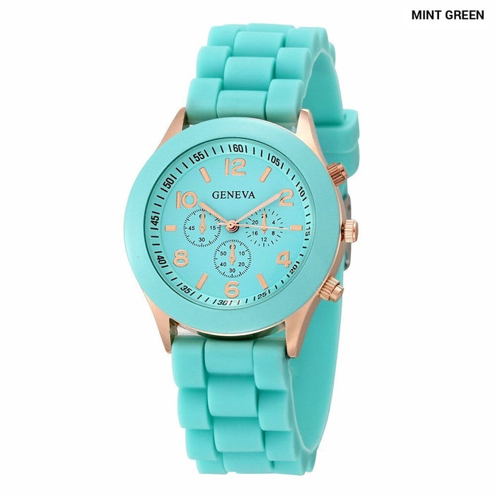 Women Watches Fashion Luxury Brand Women'S Watch Silicone Strap Quartz Wrist Watch For Female