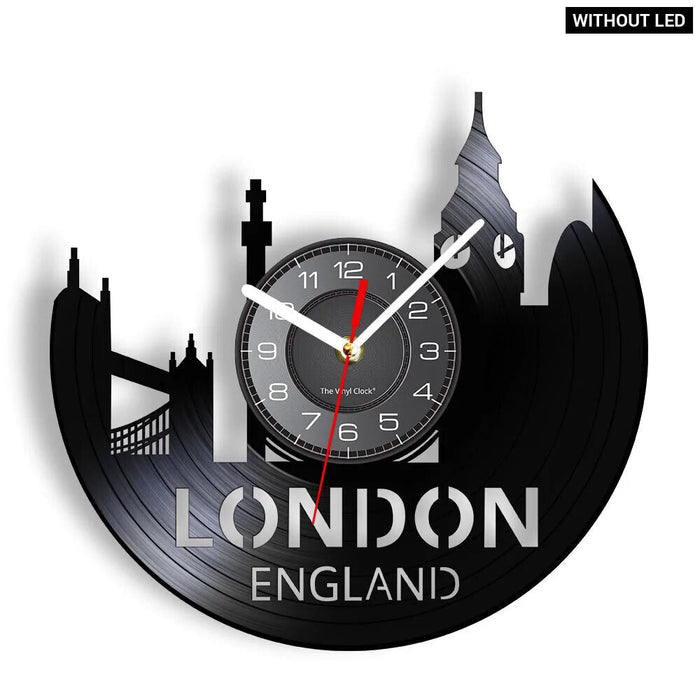 London Cityscape Vinyl Record Clock