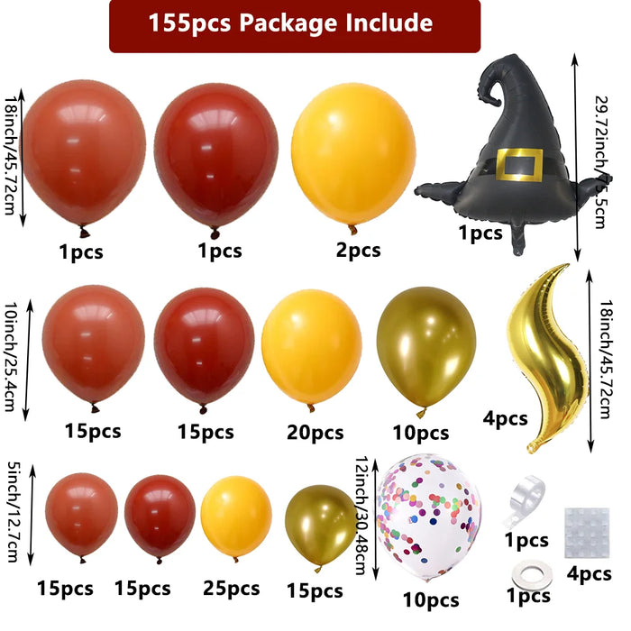 155Pcs Balloon Garland Arch Set Wedding Birthday Party Anniversary Graduation Indoor And Outdoor Decoration Home Decoration