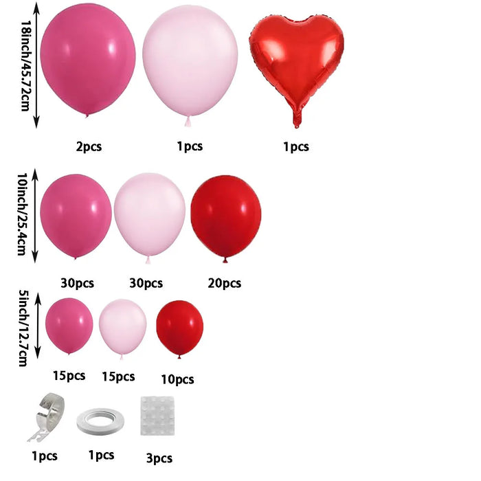 129 Valentine'S Day Balloon Garland Arch Set For Valentine'S Day Weddings Engagement Anniversary Parties And Other Decorations