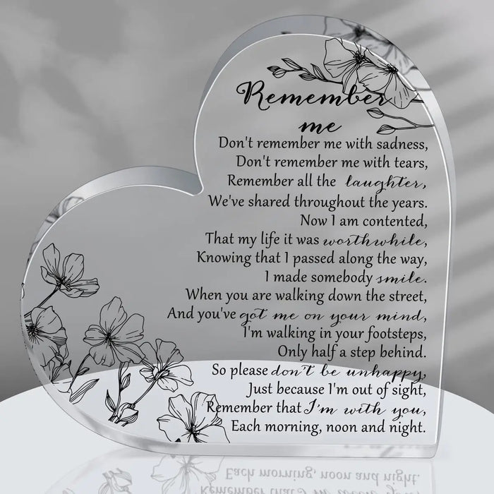 Acrylic Memorial Decor For Loss Of Loved Ones