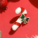 Christmas Enamel Pin Candy Cane Lapel For Women