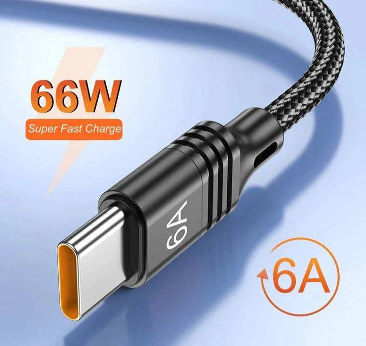 66W Fast Charging Usb C Cable For Samsung Xiaomi