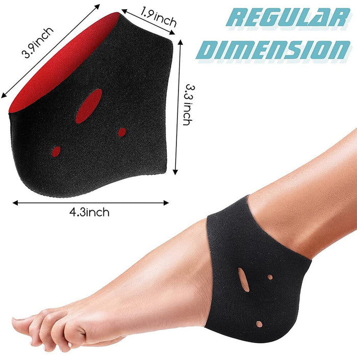 Breathable Moisturising Heel Socks Cups for Heel Spur Cracked Heels