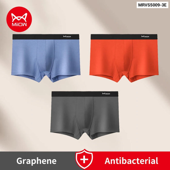 Pack Of 3 Modal Mens Boxer Shorts Antibacterial Breathable