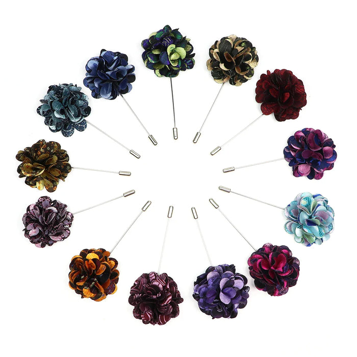 Handmade Romantic Flower Brooch Mens Wedding Suit Accessory