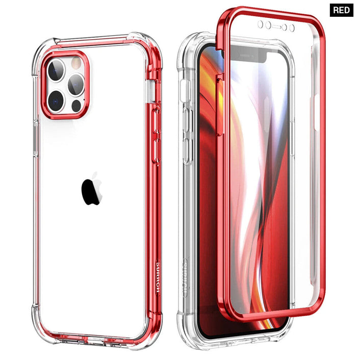 360 Full Body Shockproof Case For Iphone 12 Pro Slim With Built In Screen Protector