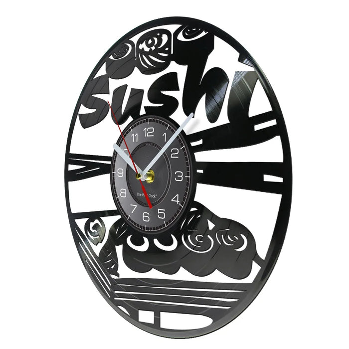 Japanese Cuisine Vinyl Record Clock