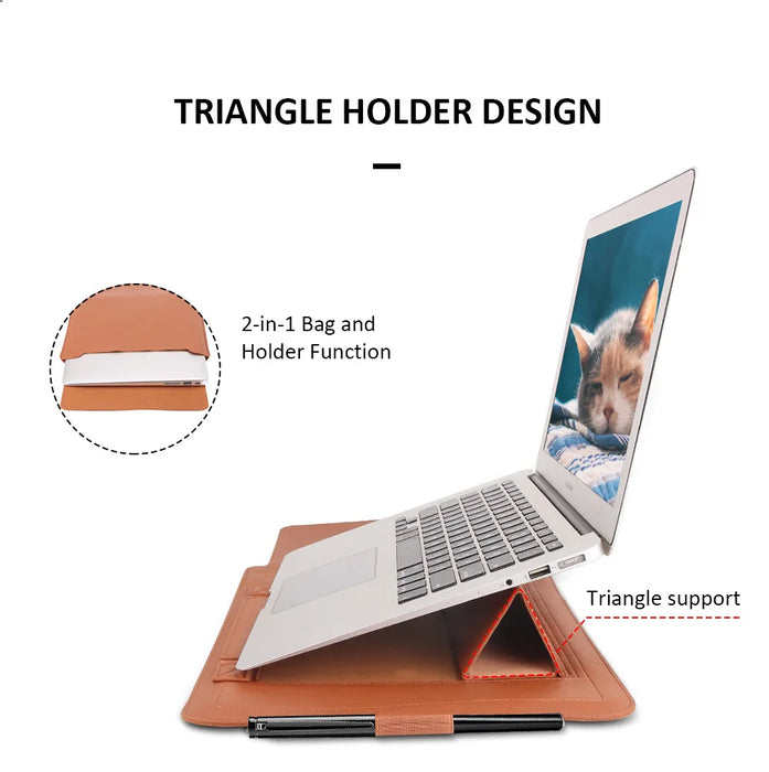 For Macbook Air Pro M1 Unisex 11,12,13.3,14,15.4,15.6,17 Inch Stand Sleeve Case Laptop Bag