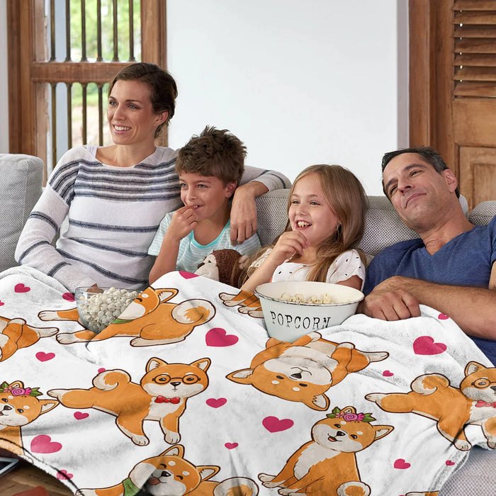 Dog Blanket Soft Plush Throw For Sofa Couch And Bed