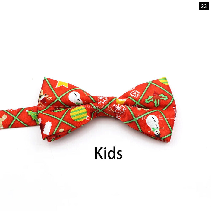 Christmas Bowtie Snowflake Pattern Polyester Parent-Child Wedding Party Accessories