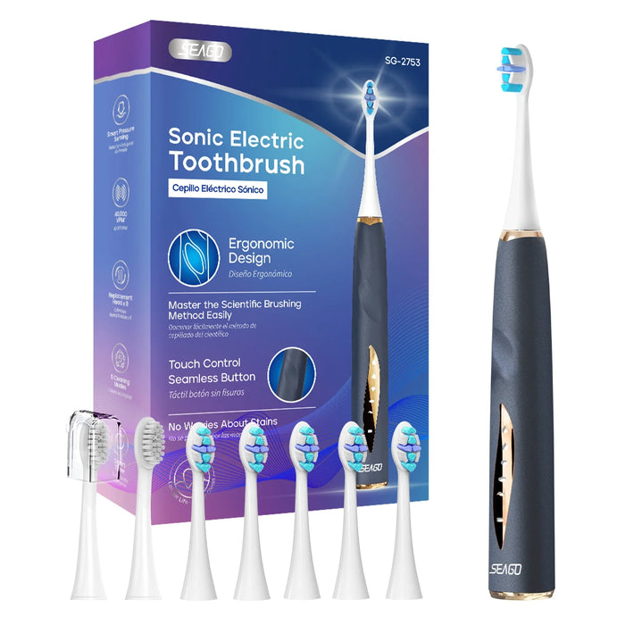 Child Electric Toothbrush 12 Years 5 Modes Rechargeable Pressure Sensor