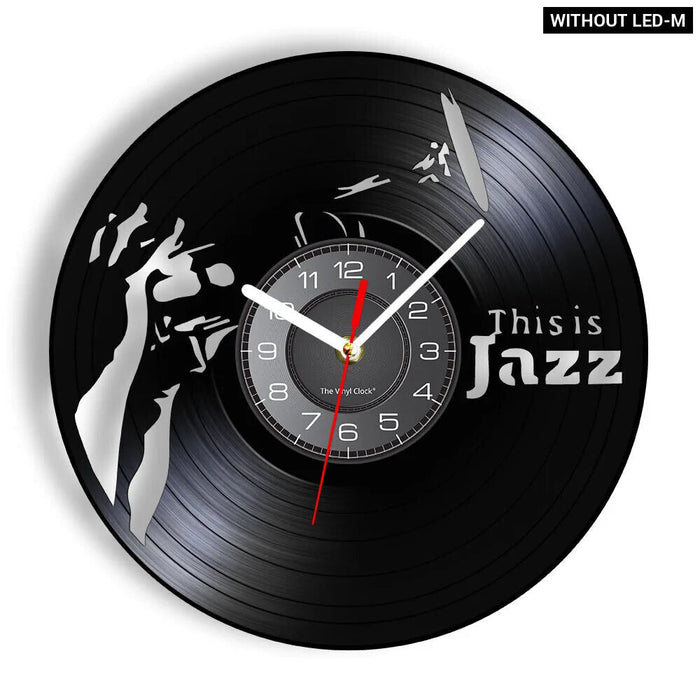 Silent Saxophone Vinyl Record Wall Clock