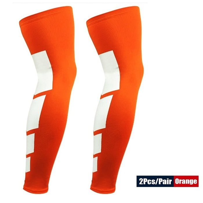 Anti Slip Full Length Leg Sleeves Shin Splint Protector for Cycling Running Basketball