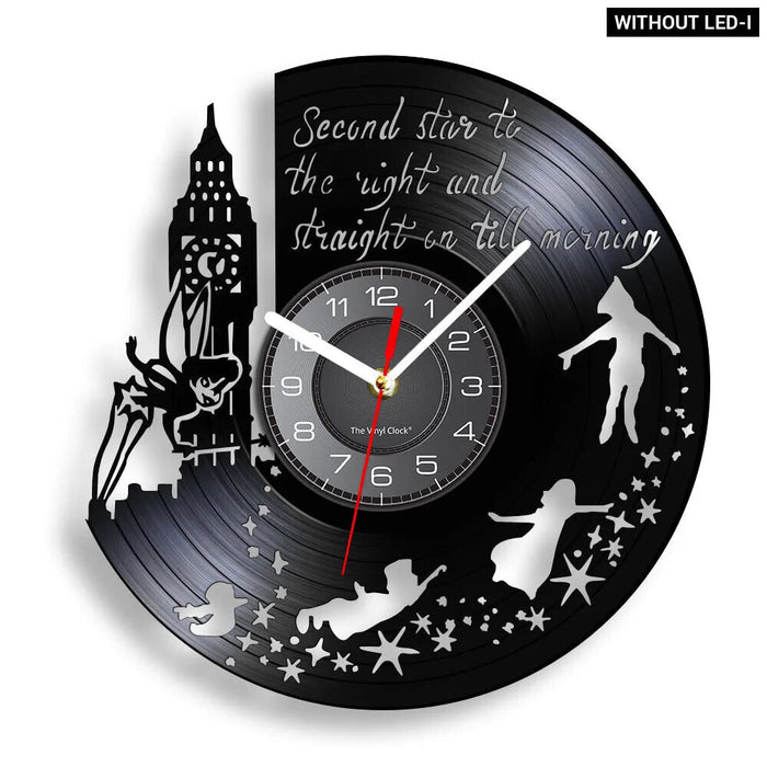 Neverland Vinyl Record Clock