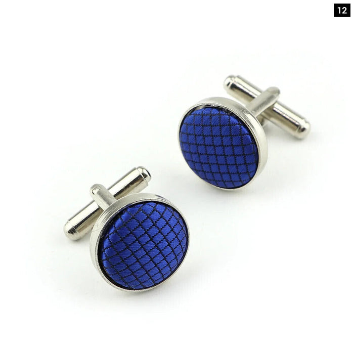 Plaid Cufflinks For Men