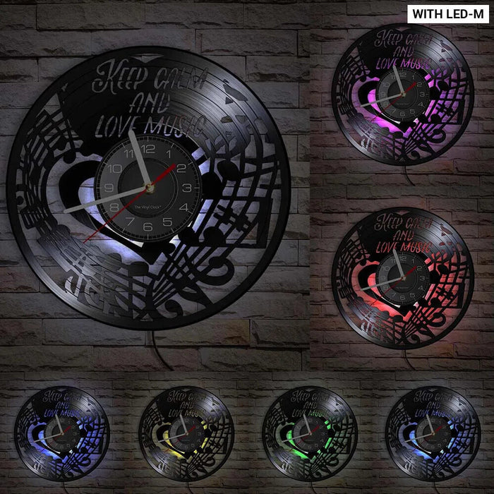 Musical Vinyl Record Wall Clock