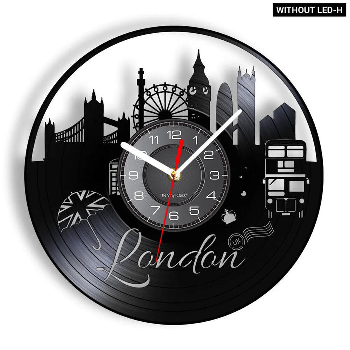 London Vinyl Record Wall Clock