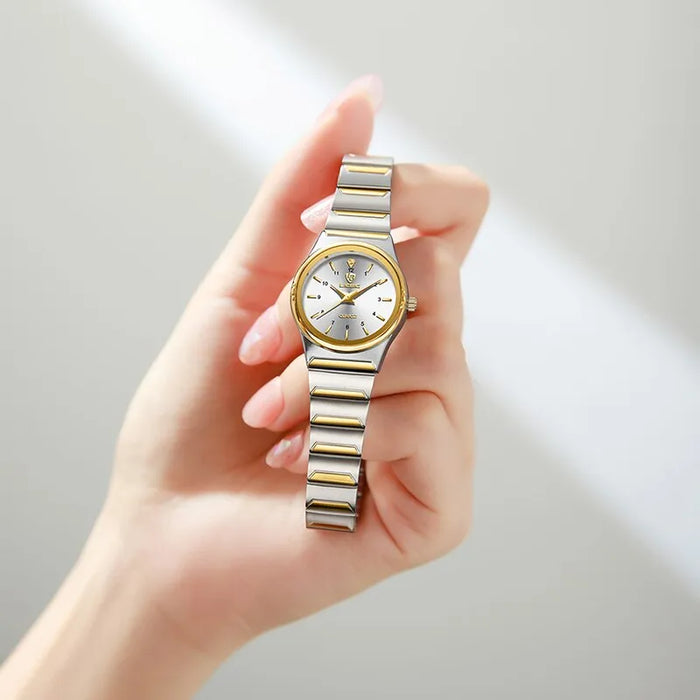 Quart Movement Women Mens Watches Luxury Stainless Steel Female Ladies Golden Wristwatch Clock