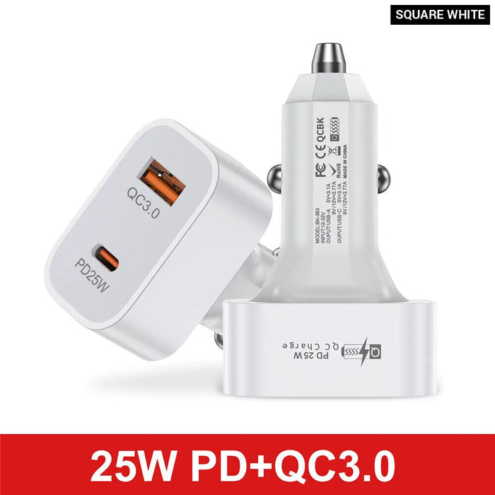 25W Usb Pd Car Charger For Iphone 14 Samsung Xiaomi Fast Charge Qc3.0 Pd3.0 Scp Afc 5A Usb C